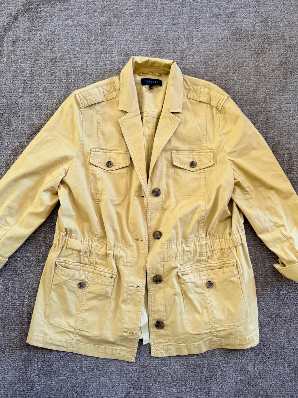 Talbots XL Light Mustard Utility Jacket